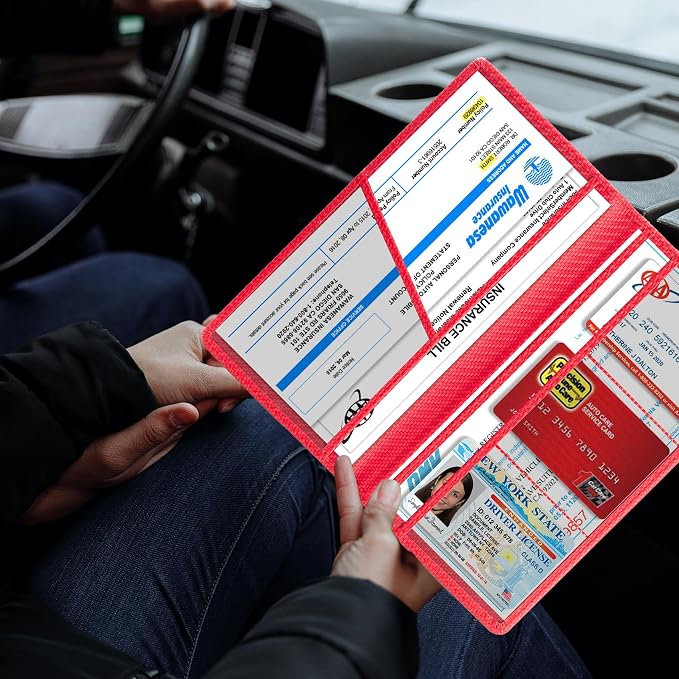 TOURSUIT Car Registration and Insurance Card Holder, Vehicle License Document - Image 7