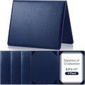 Tenare 3 Pcs Blue Leather Certificate Holder 8.5 x 11 PU Phd Bachelor Master by Tenare