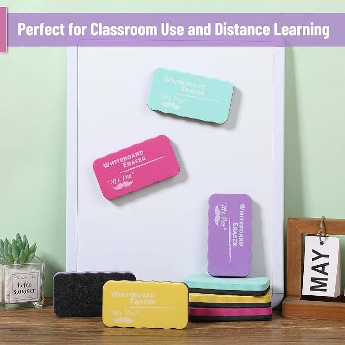 Mr. Pen- Magnetic Dry Erase Erasers, 8 Pack | Colorful Magnetic Whiteboard - Image 5