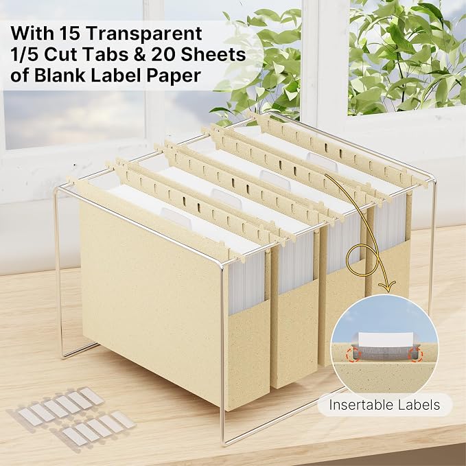 XINGIA Plastic Hanging File Folders, Letter Size - Image 5