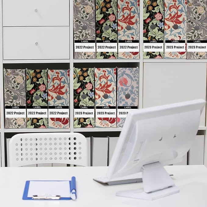 PerKoop 12 Pcs Decorative Magazine File Holders Floral Foldable File Folders - Image 7