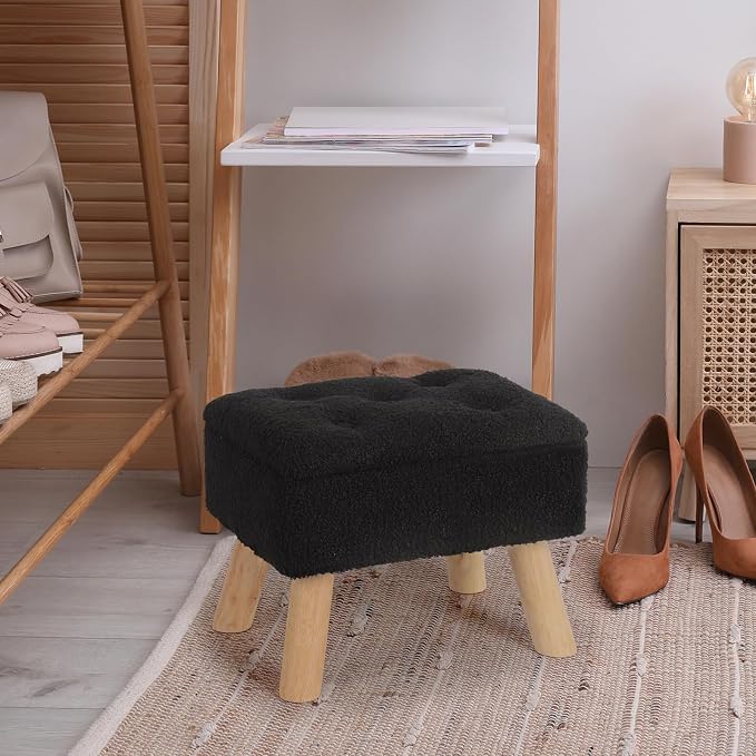 OGEMXU Storage Ottoman, Small Foot Stool Ottoman - Image 7