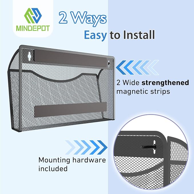 MINDEPOT Magnetic Wall File Holder - Image 3