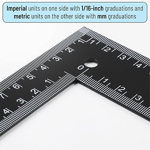 Mr. Pen- Metal Carpenter Square, 8 x 12 Inch | L-Square - Image 3