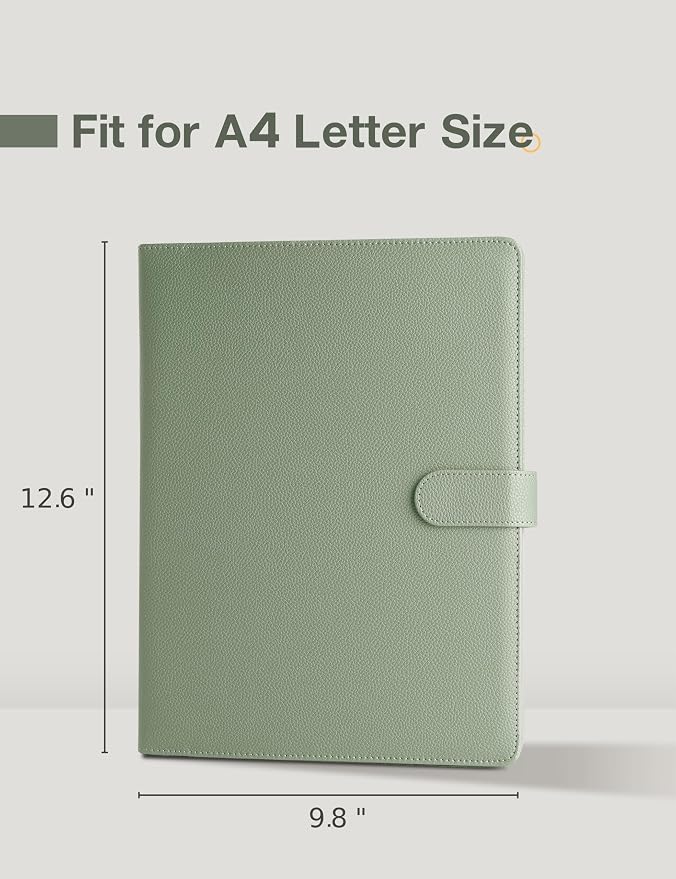 Clipboard Folder Padfolio, Mymazn Writing Portfolio Faux Leather Clipboards - Image 3