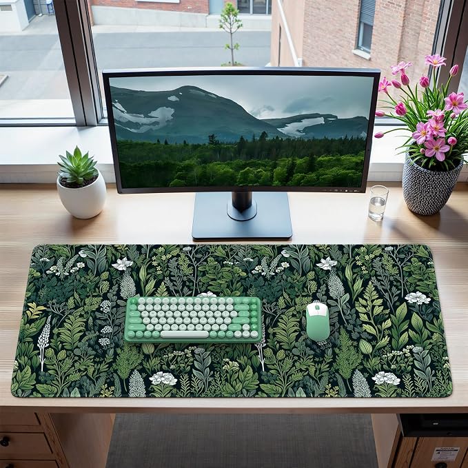 iCasso Desk Mat, Big Desk Pad, XXL Extended Gaming Mouse Pad, Large Mouse Pad by iCasso