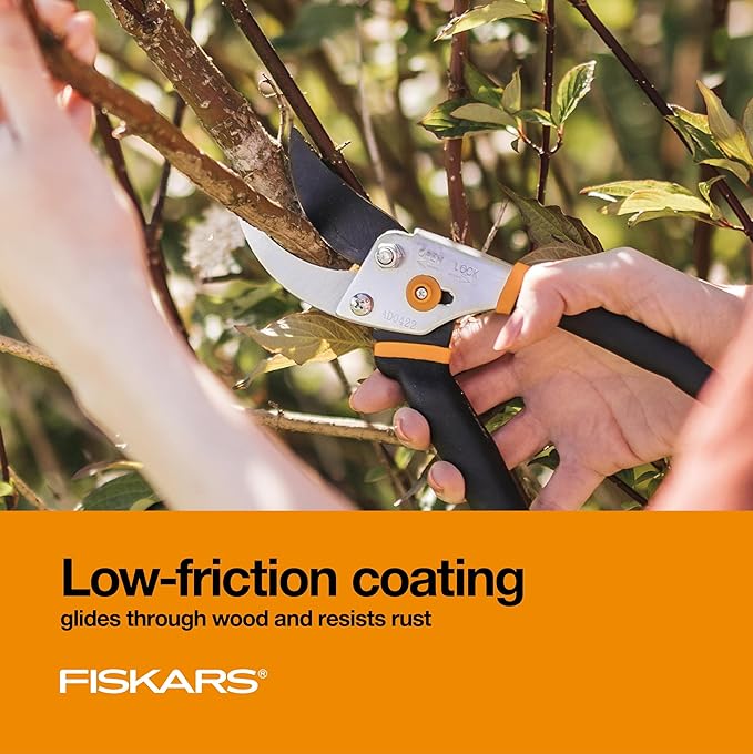 Fiskars Bypass Pruning Shears, 5/8" Cut Capacity Gardening Scissors, - Image 3