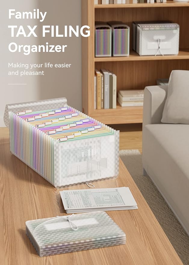 ABC life 26-Pocket Accordion File Organizer, Expandable Monthly Bill & Receipt - Image 6