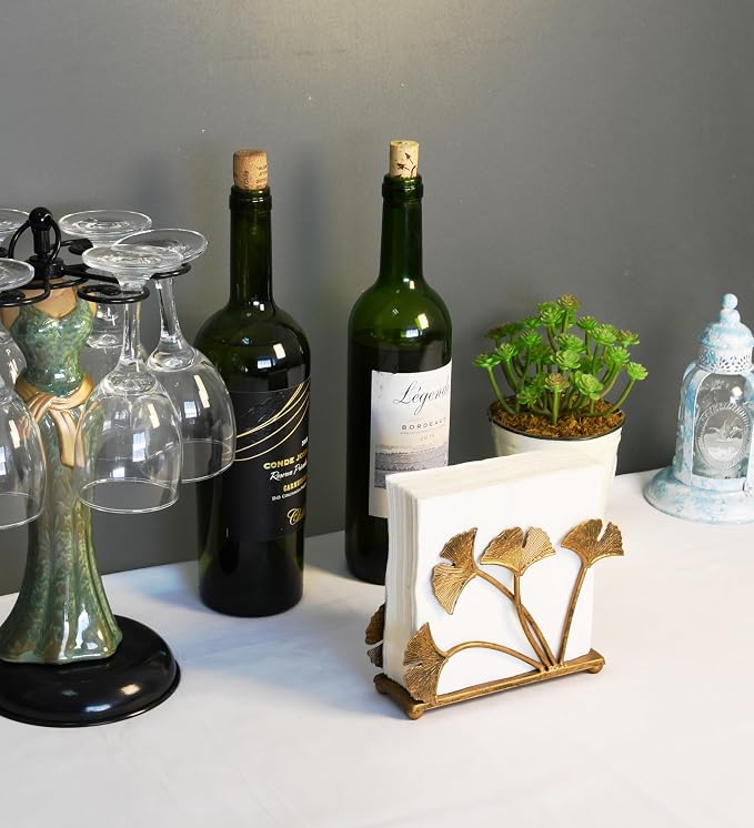 OwlGift Set of 2 Modern Ginkgo Leaves Design Napkin Holder - Image 7
