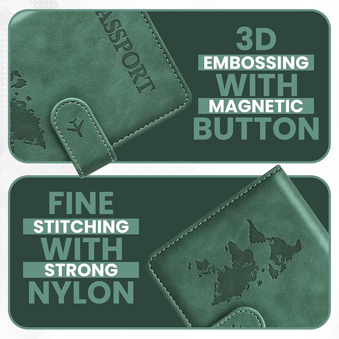 Passport Holder for Travel Essentials, Passport Wallet Cover Case for Travel - Image 5