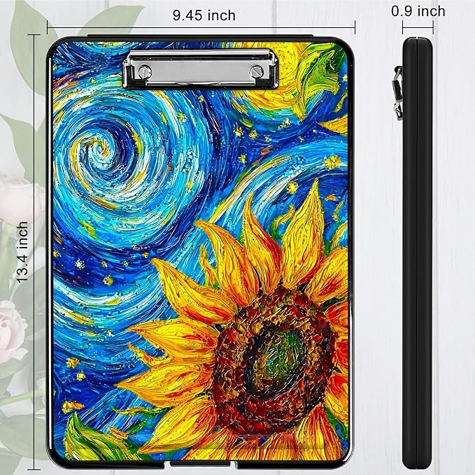 Starry Sunflower A4 Clipboard - Image 4