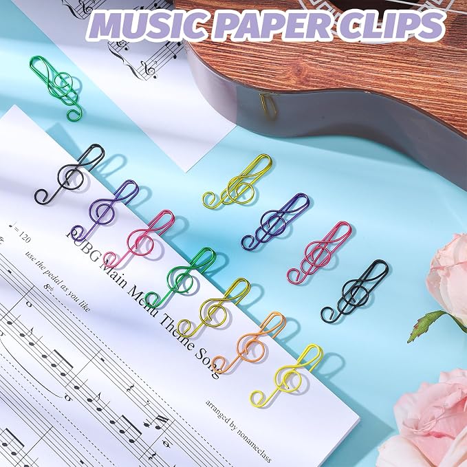 SUMAJU 150 Pcs Music Paper Clips, Music Teacher Gifts Music Gifts - Image 4