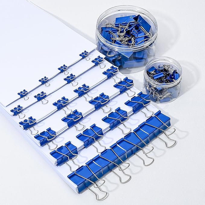 Temiary 48 Pcs Binder Clips, 0.98 Inch Medium Metal Binder Paper Clip - Image 5