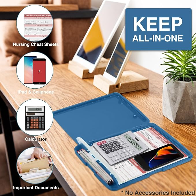 Sooez Clipboards with Storage, High Capacity Clip Boards 8.5x11 with Pen Holder - Image 5