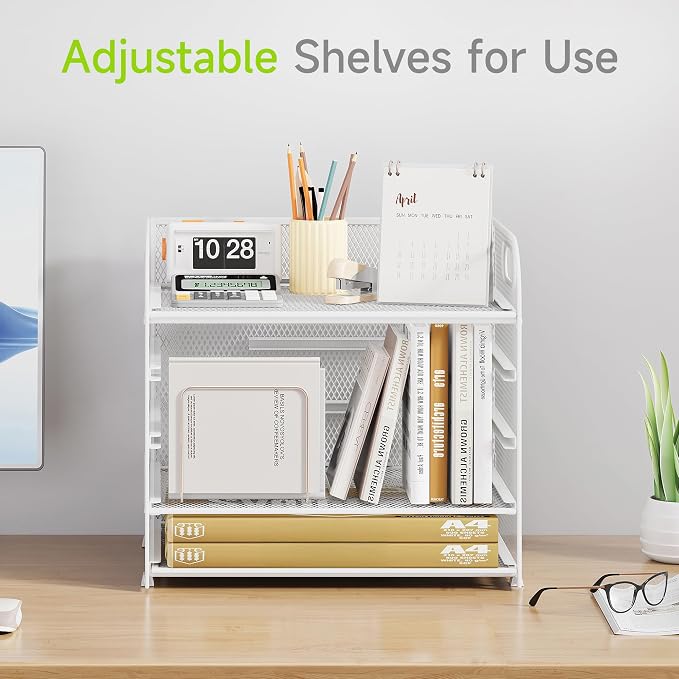 Cawukege 2 Pack 5 Tier Paper Organizer, Letter Tray - Image 2