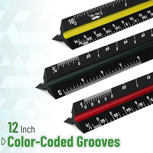 Mr. Pen- Architectural Scale, 12 inch, Scale Ruler Contractor | Architect Scal - Image 2