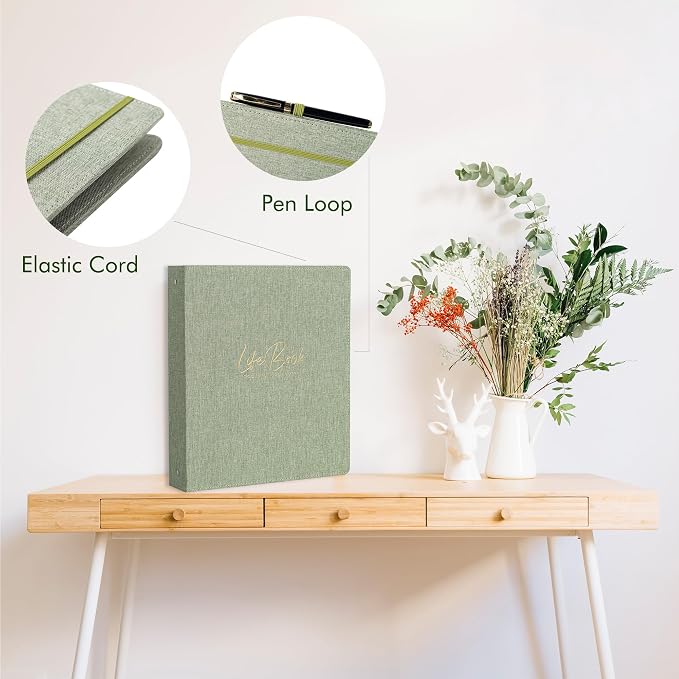 Life Book Document Organizer Folio, End of Life Planner 3 Ring Binder - Image 4