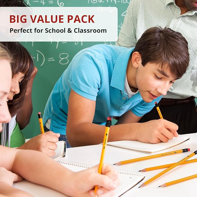 Taja 600 Pack #2 HB Pencils, Bulk Pre-Sharpened Wood-Cased Pencils - Image 5