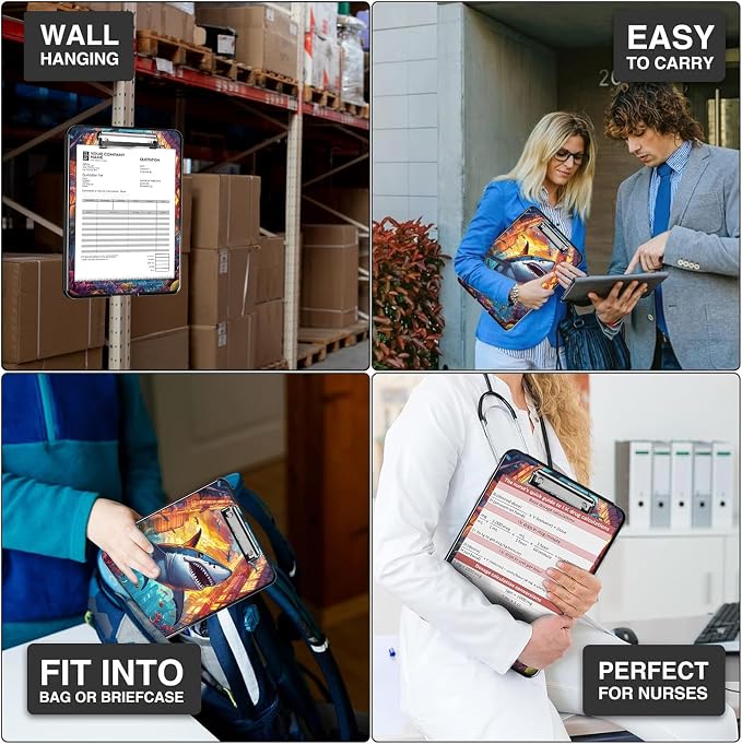 Clipboard with Storage, A4 High Capacity Clip Boards 14.4 x 9.6, Heavy Duty - Image 6