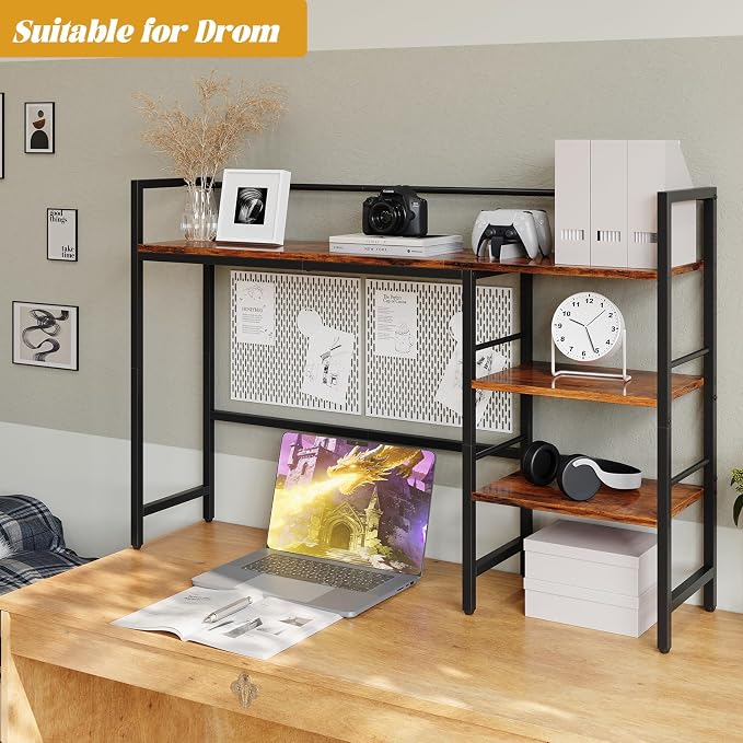 HavenlyYouth Desk Shelf, 45.4 Inch Wood Desk Organizer Shelf - Image 5