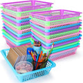 Zhehao 14 x 10 x 3 Inch 16 Pack Paper Organizer Basket Small Plastic Storage by Zhehao