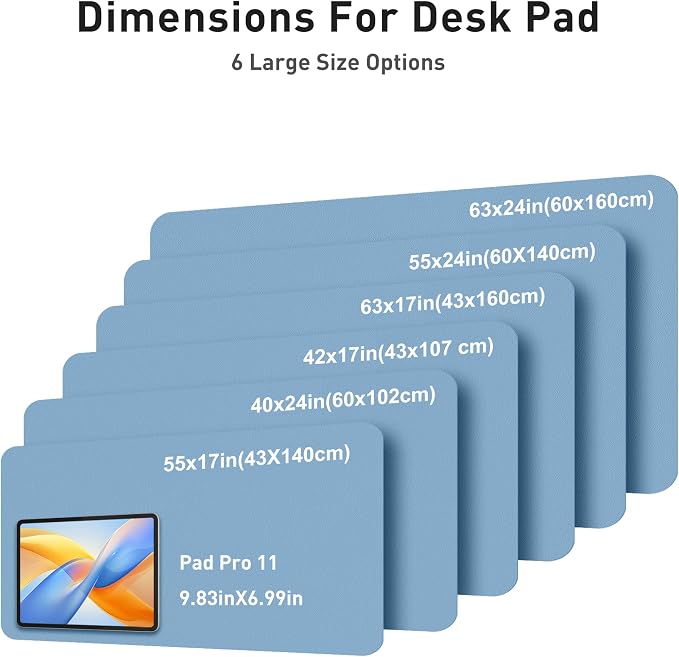 Aothia Faux Leather Desk Mat for Keyboard & Mouse | Large desk mat for keyboard - Image 5