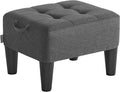 SONGMICS Foot Stool with Legs, Small Footstool Ottoman, Linen-Look Fabric Seat by Unknown