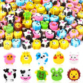 JUNEBRUSHS 150 Pieces Mini Animal Erasers by JUNEBRUSHS