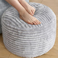 SHOUREN Stuffed Round Ottoman, Corduroy Pouf Ottoman Foot Rest by SHOUREN