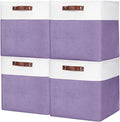 Bagnizer 13x13 Cube Storage Bins, Collapsible Fabric Storage Box, 4 Pack Closet by Bagnizer
