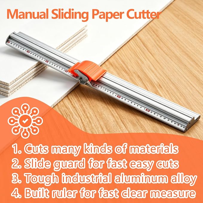 39.5" Manual Sliding Paper Cutter Heavy Duty Trimmer - Image 2