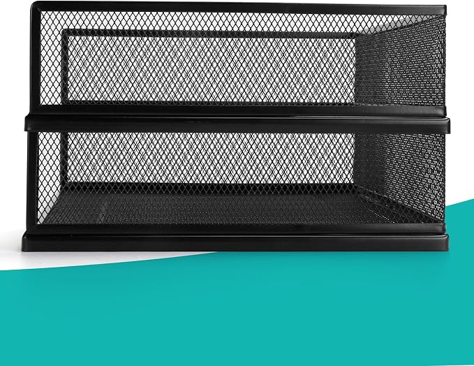 Wire Mesh Letter Trays Paper Tray Desk File Organizer, 2 Pack Stackable Metal - Image 7