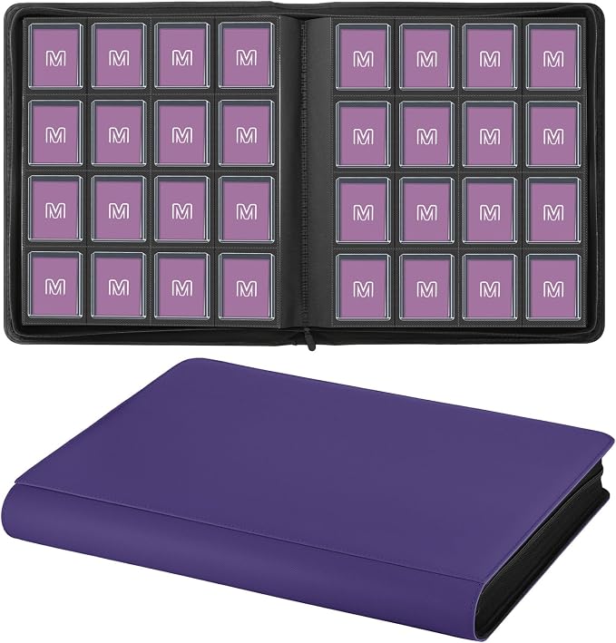16 Pocket Toploader Binder, Holds 640 Top Loaders, Top Loader Binder by MOSLA