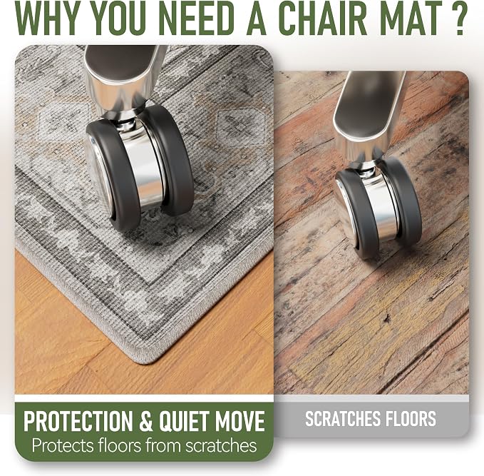 36"x48" Office Chair Mat for Hardwood, Under Desk Chair Mat for Home Office - Image 4