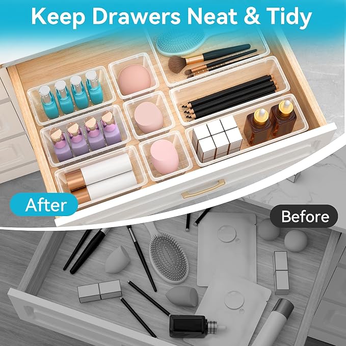 ElegantArray 48 PCS Drawer Organizer Set, 4 Sizes Tool Storage Trays, - Image 6