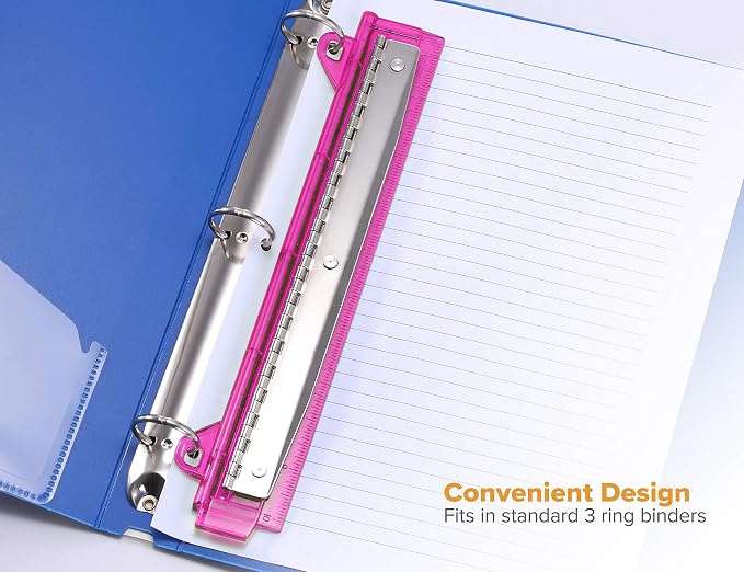 Bostitch Office Ring Binder 3 Hole Punch, 5 Sheets, Includes One Punch in - Image 3