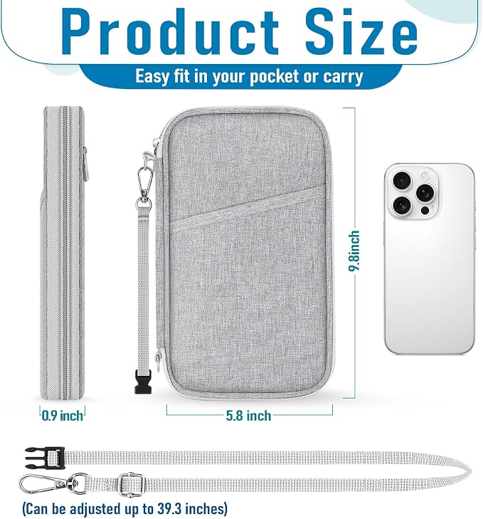 Family Passport Holder for Travel, RFID Blocking Travel Document Organizer - Image 2