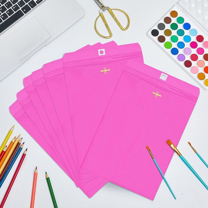 Geyee 100 Pcs Clasp Manilla Envelopes 10 x 13 Inch Gummed Colored Envelopes - Image 4