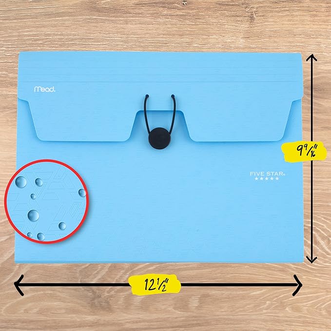Five Star Expanding File Organizer, 6-Pocket Accordian File Organizer, Bungee - Image 7