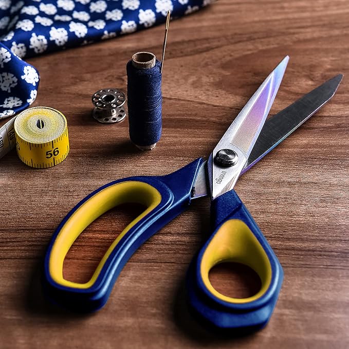 LIVINGO 9.5” Premium Fabric Scissors, Heavy Duty All-Purpose Titanium Coating - Image 6