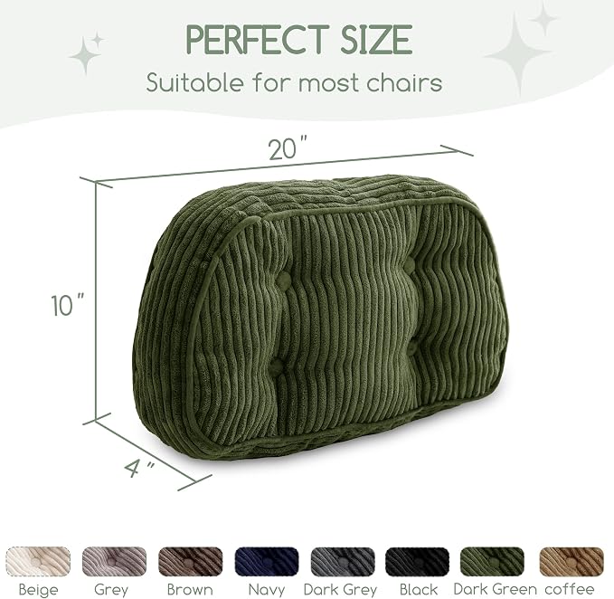 HIGOGOGO Lumbar Support Pillow for Recliner Chair/Accent Chair/Couch/Office - Image 2