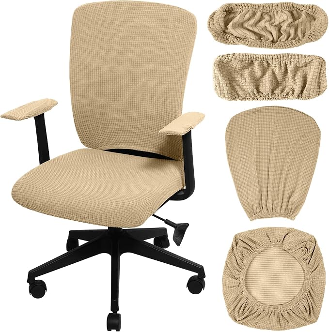 Tallew 4 Pcs Office Chair Covers Set Computer Universal Protective Stretchable by Tallew