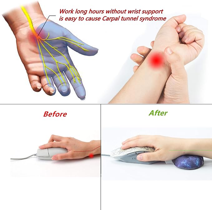 BRILA Ergonomic Memory Foam Mouse Wrist Rest Support Pad Cushion - Image 7