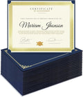 SUNEE Single Sided Certificate Holders, 50 Packs Blue Diploma Holders, by SUNEE