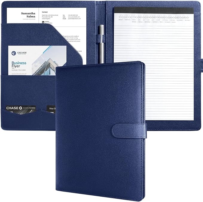 Mymazn Padfolio, Portfolio Folder, Legal Pad Holder, Resume Folder | Faux by Mymazn