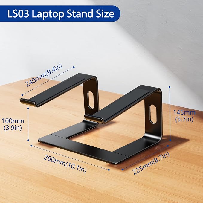BESIGN LS03 Aluminum Laptop Stand, Ergonomic Detachable Computer Stand - Image 4