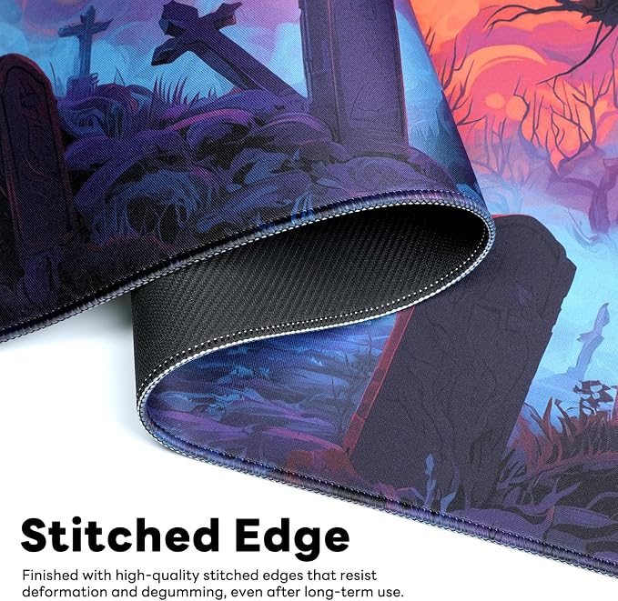 Desk Mat, Big Desk Pad, 31.5x11.8 Inches Extended Big Gaming Mouse Pad - Image 4