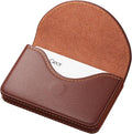 MaxGear Business Card Holder Case, PU Leather Business Card Case, Coffee | by MaxGear