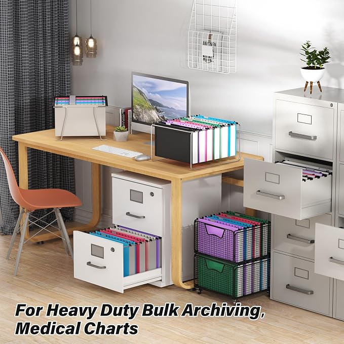 Ansook Legal Size Hanging File Folders Extra Capacity, Heavy Duty 2" Expandable - Image 7