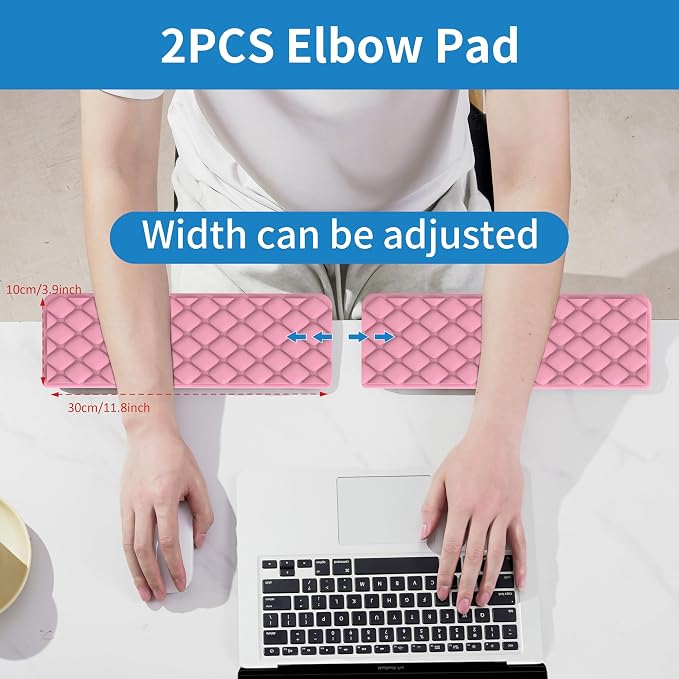 MEKASS L-Shaped Desk Elbow Pad for Desk, Memory Foam Elbow Support Padding - Image 4
